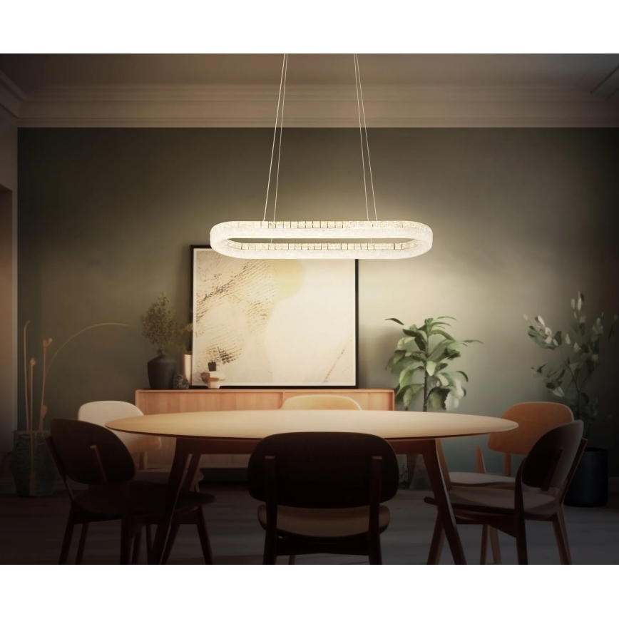 Globo - LED dæmpbar pendel på wire LED/40W/230V 2700-6000K klar + fjernbetjening