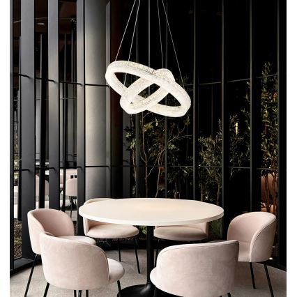 Globo - LED-dæmpbar pendel på wire LED/60W/230V 2700-6000K klar + fjernbetjening