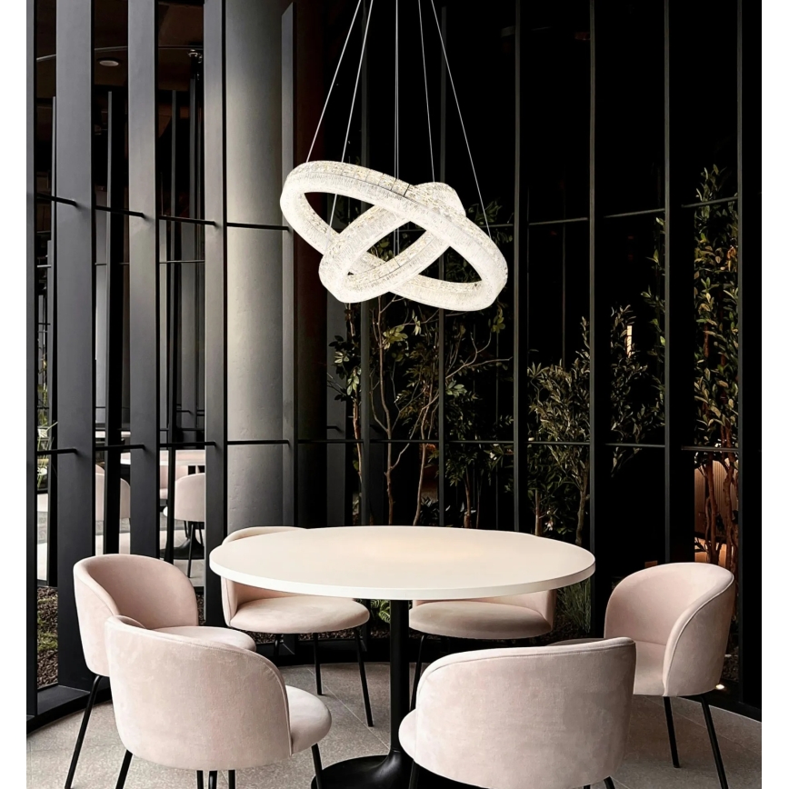 Globo - LED-dæmpbar pendel på wire LED/60W/230V 2700-6000K klar + fjernbetjening