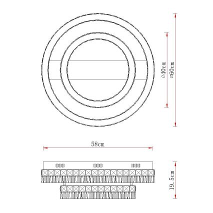 Globo - LED Dæmpbar loftlampe LED/60W/230V 2700-6000K klar + fjernbetjening