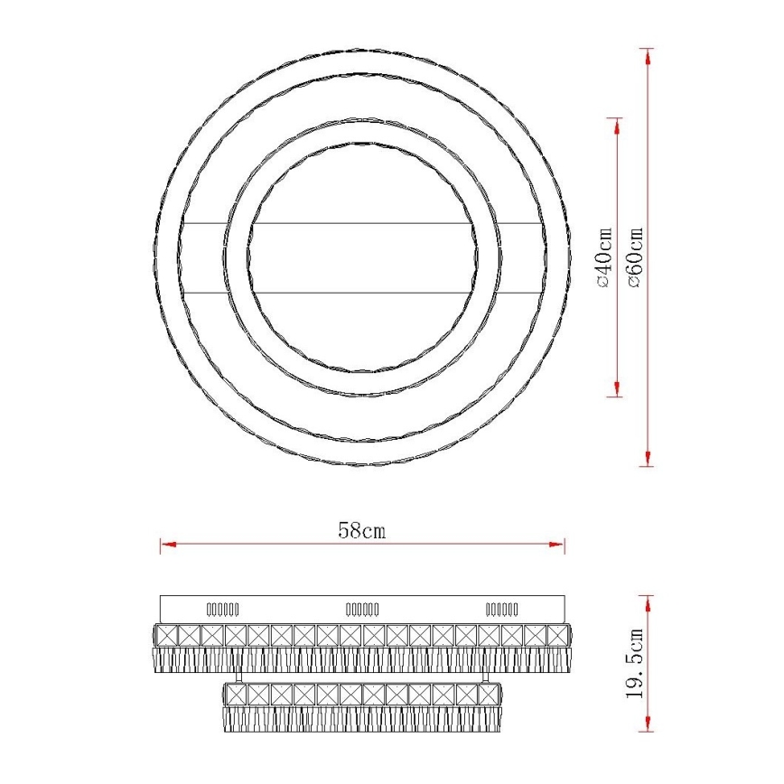 Globo - LED Dæmpbar loftlampe LED/60W/230V 2700-6000K klar + fjernbetjening