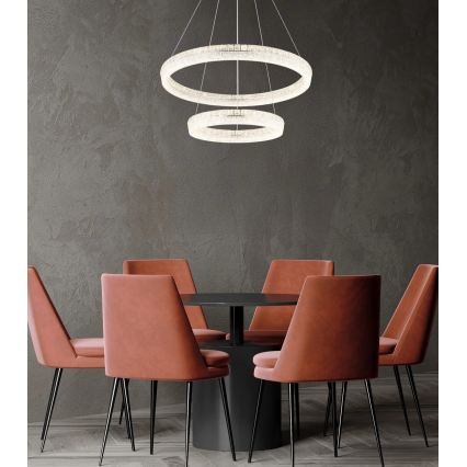 Globo - LED-dæmpbar pendel med wireophæng LED/72W/230V 2700-6000K klar + fjernbetjening