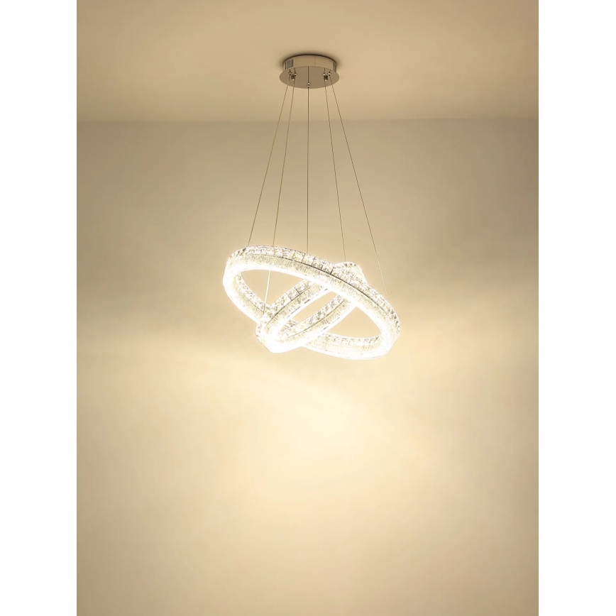 Globo - LED-dæmpbar pendel med wireophæng LED/72W/230V 2700-6000K klar + fjernbetjening