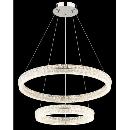 Globo - LED-dæmpbar pendel med wireophæng LED/72W/230V 2700-6000K klar + fjernbetjening