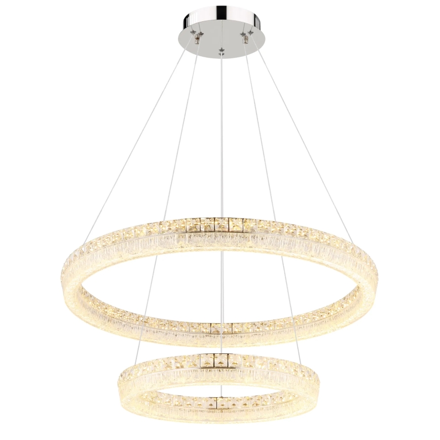 Globo - LED-dæmpbar pendel med wireophæng LED/72W/230V 2700-6000K klar + fjernbetjening