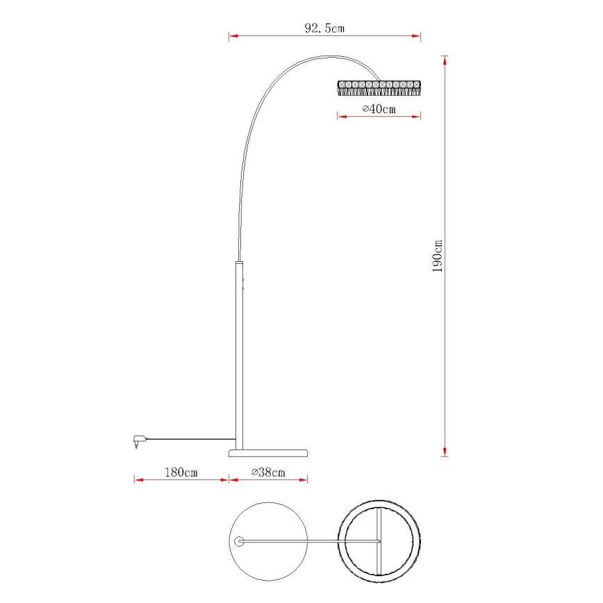 Globo - dæmpbar LED-gulvlampe LED/35W/230V 3000/4000/6000K
