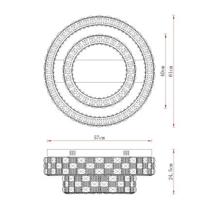 Globo - Dæmpbar LED-loftlampe LED/55W/230V 2700-6000K Ø 61 cm + fjernbetjening