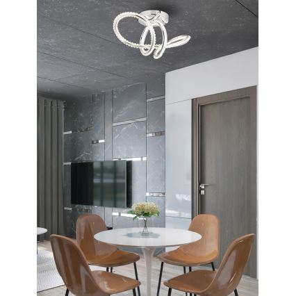 Globo - Dæmpbar LED-loftlampe LED/40W/230V 2700-6000K blank krom + fjernbetjening