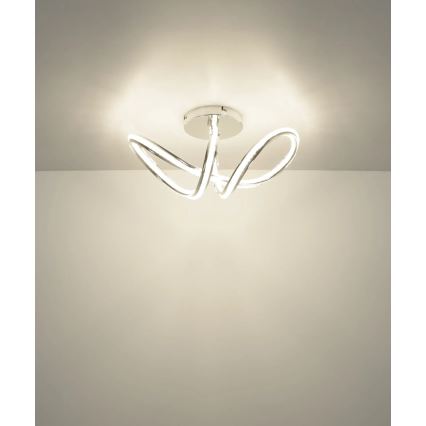 Globo - Dæmpbar LED-loftlampe LED/40W/230V 2700-6000K blank krom + fjernbetjening