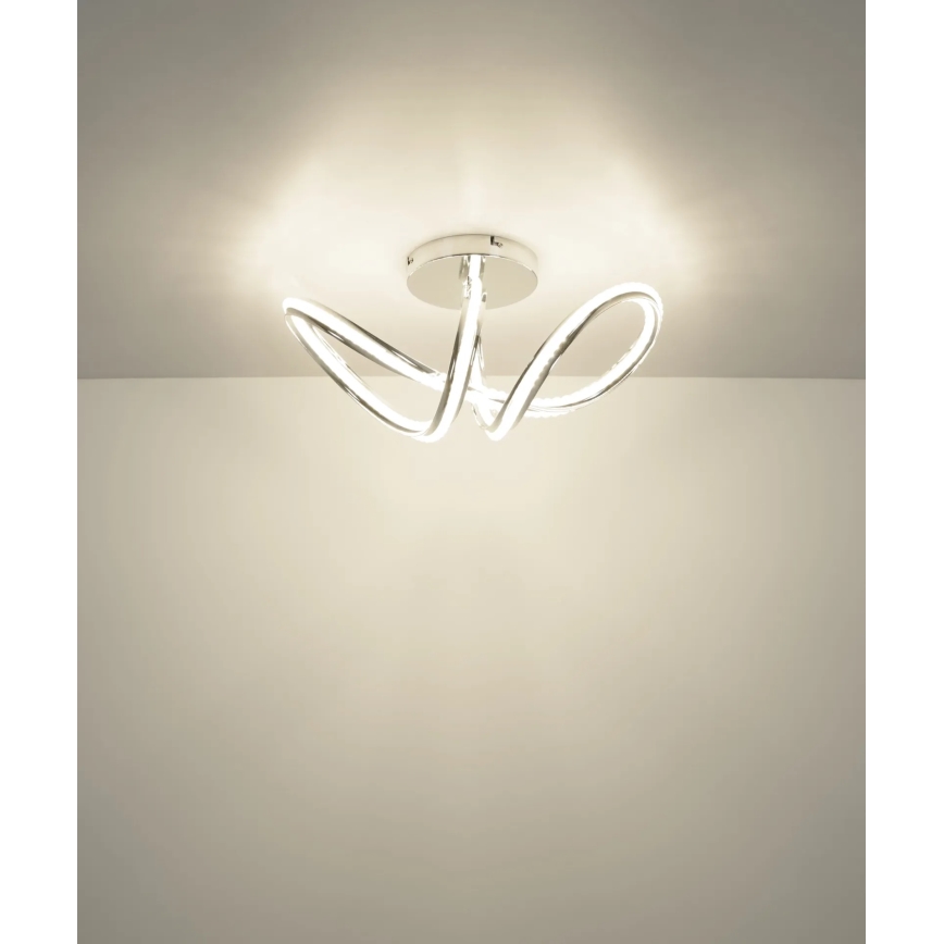 Globo - Dæmpbar LED-loftlampe LED/40W/230V 2700-6000K blank krom + fjernbetjening