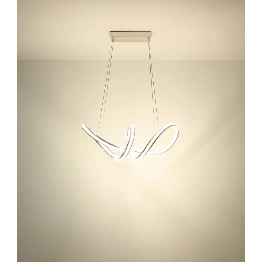 Globo - LED dæmpbar pendel på ledning LED/45W/230V 2700-6000K blank krom + fjernbetjening