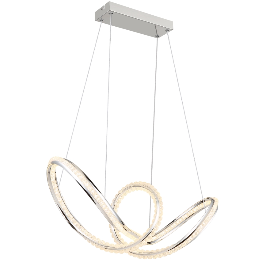 Globo - LED dæmpbar pendel på ledning LED/45W/230V 2700-6000K blank krom + fjernbetjening