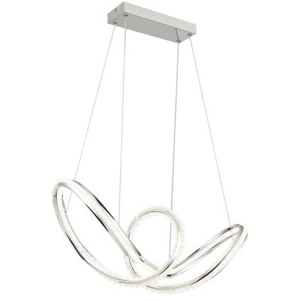 Globo - LED dæmpbar pendel på ledning LED/45W/230V 2700-6000K blank krom + fjernbetjening