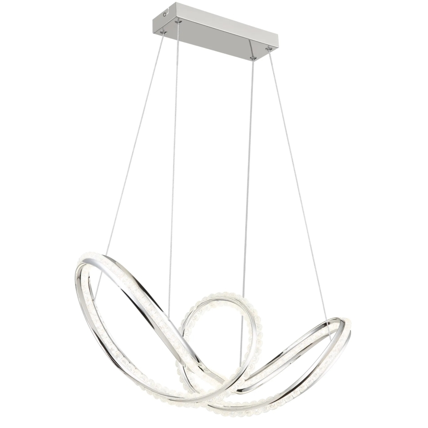 Globo - LED dæmpbar pendel på ledning LED/45W/230V 2700-6000K blank krom + fjernbetjening