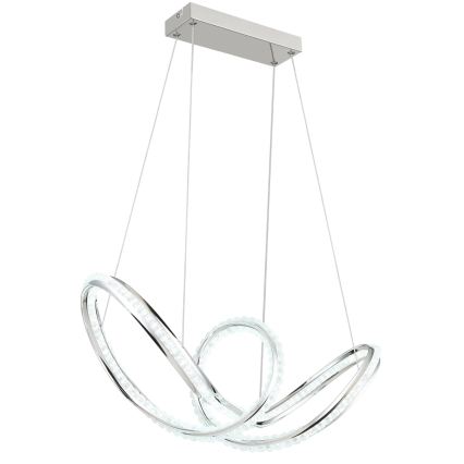 Globo - LED dæmpbar pendel på ledning LED/45W/230V 2700-6000K blank krom + fjernbetjening
