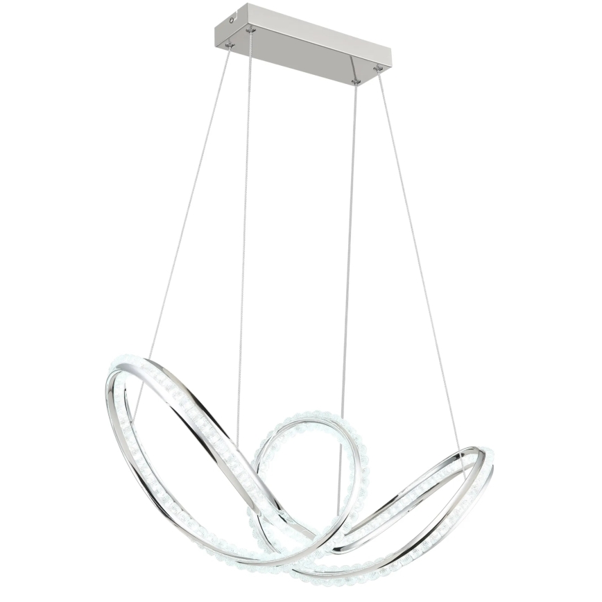 Globo - LED dæmpbar pendel på ledning LED/45W/230V 2700-6000K blank krom + fjernbetjening