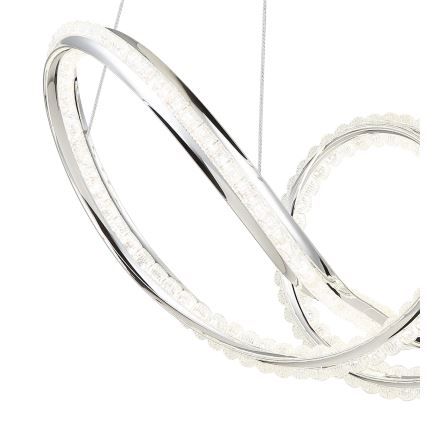 Globo - LED dæmpbar pendel på ledning LED/45W/230V 2700-6000K blank krom + fjernbetjening