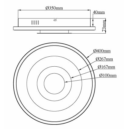 Globo - LED-loftlampe LED/30W/230V 3000/4000/6000K Ø 40 cm