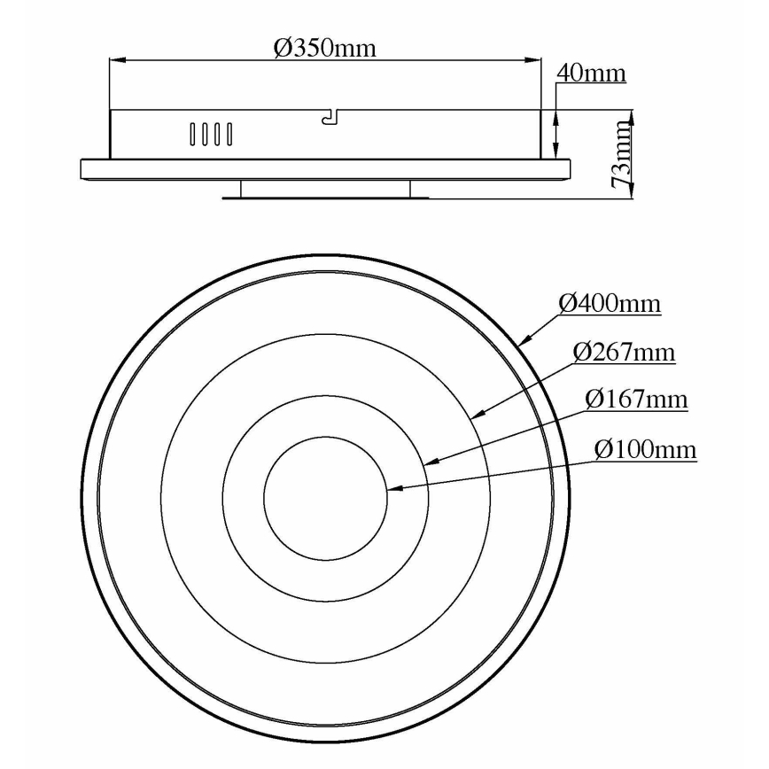 Globo - LED-loftlampe LED/30W/230V 3000/4000/6000K Ø 40 cm