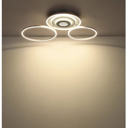 Globo - LED dæmpbar loftlampe LED/40W/230V 2700-6500K 57x99,2 cm sølv + fjernbetjening