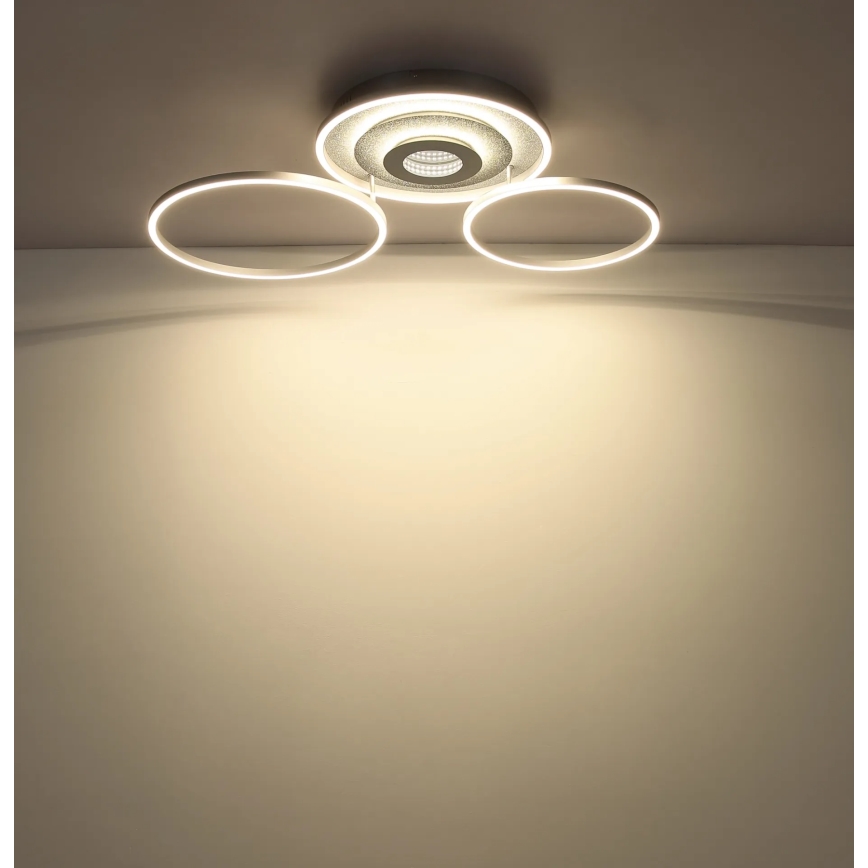 Globo - LED dæmpbar loftlampe LED/40W/230V 2700-6500K 57x99,2 cm sølv + fjernbetjening