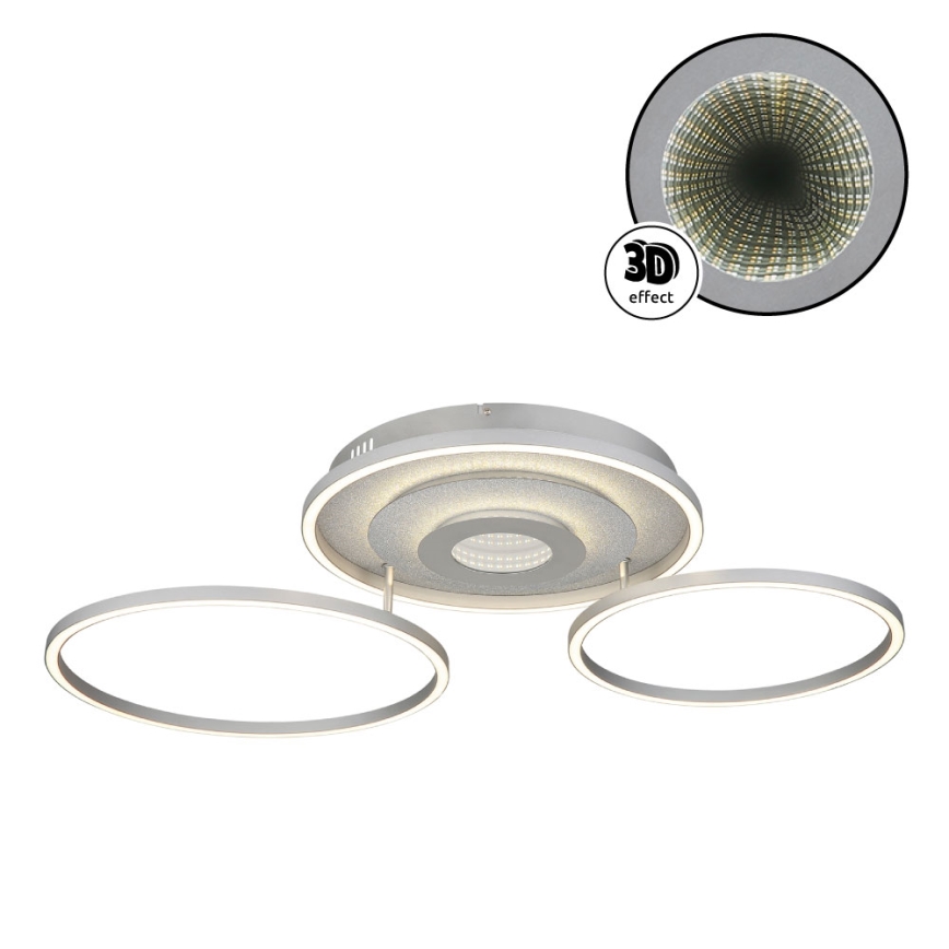 Globo - LED dæmpbar loftlampe LED/40W/230V 2700-6500K 57x99,2 cm sølv + fjernbetjening