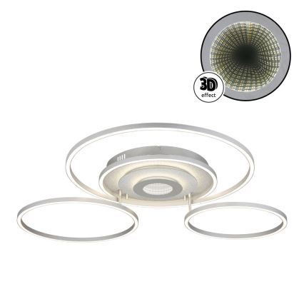 Globo - LED-dæmpbar loftlampe LED/60W/230V 2700-6500K 80,8x99,2 cm sølv + fjernbetjening