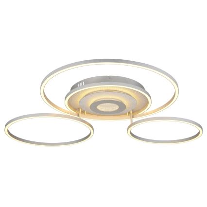 Globo - LED-dæmpbar loftlampe LED/60W/230V 2700-6500K 80,8x99,2 cm sølv + fjernbetjening