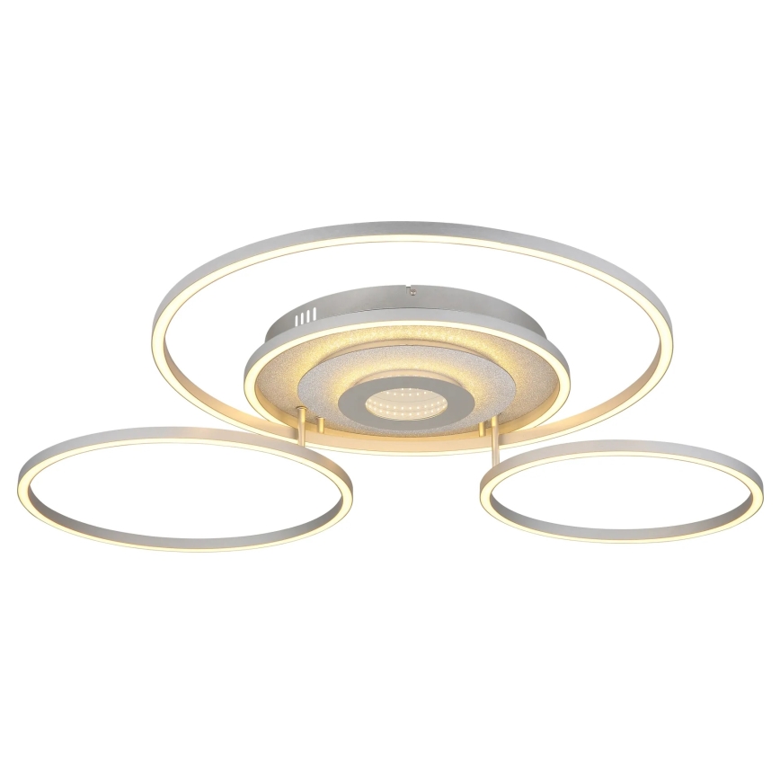 Globo - LED-dæmpbar loftlampe LED/60W/230V 2700-6500K 80,8x99,2 cm sølv + fjernbetjening