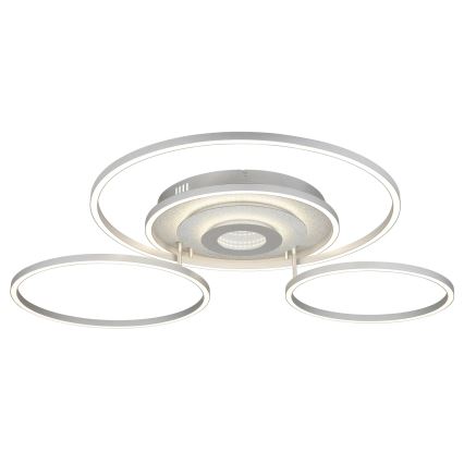 Globo - LED-dæmpbar loftlampe LED/60W/230V 2700-6500K 80,8x99,2 cm sølv + fjernbetjening
