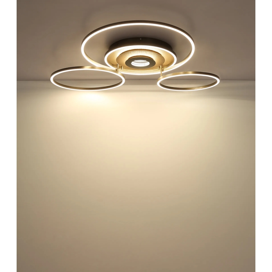 Globo - Dæmpbar LED-loftlampe LED/60W/230V 2700-6500K 80,8x99,2 cm messing + fjernbetjening