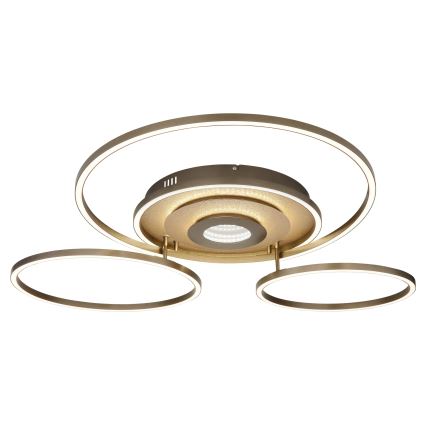 Globo - Dæmpbar LED-loftlampe LED/60W/230V 2700-6500K 80,8x99,2 cm messing + fjernbetjening
