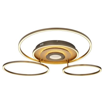 Globo - Dæmpbar LED-loftlampe LED/60W/230V 2700-6500K 80,8x99,2 cm messing + fjernbetjening