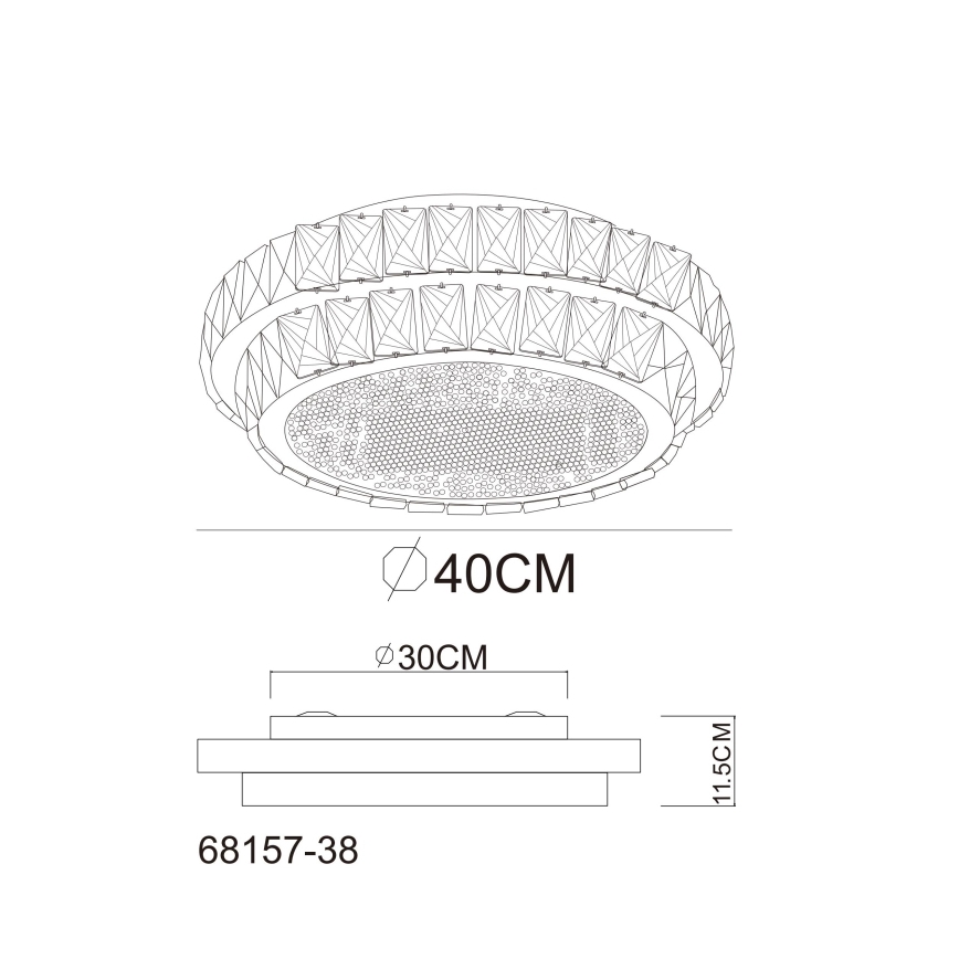 Globo - Dæmpbar LED-loftlampe LED/38W/230V 2700-6000K Ø 40 cm + fjernbetjening