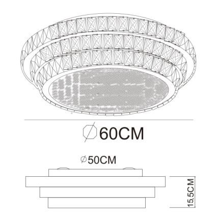 Globo - LED dæmpbar loftlampe LED/58W/230V 2700-6000K Ø 60 cm hvid + fjernbetjening