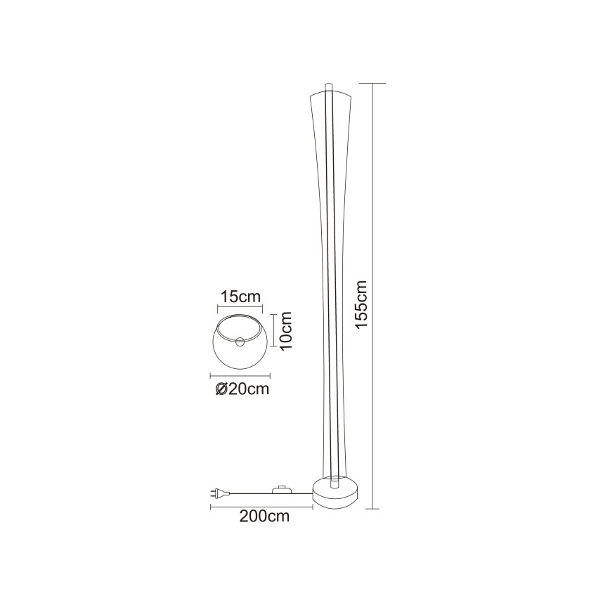Globo - LED gulvlampe LED/48W/230V 2700/4000/6000K