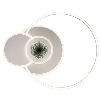 Globo - Dæmpbar LED loftlampe 24W/230V 2700-6500K 45x56 cm sølv + fjernbetjening
