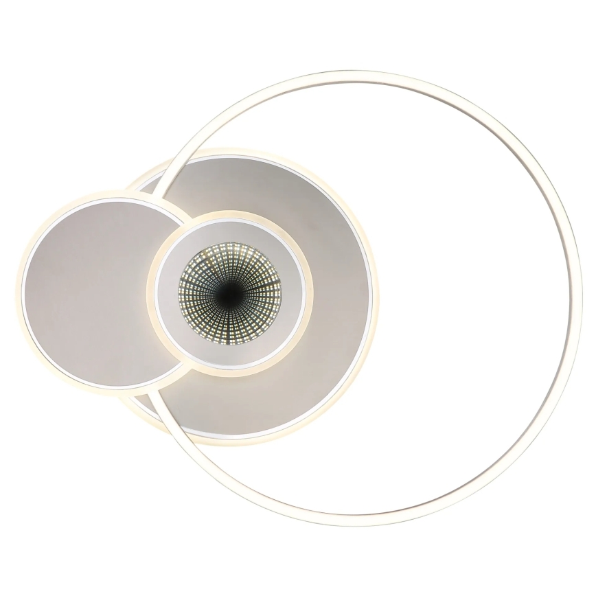 Globo - Dæmpbar LED loftlampe 24W/230V 2700-6500K 45x56 cm sølv + fjernbetjening