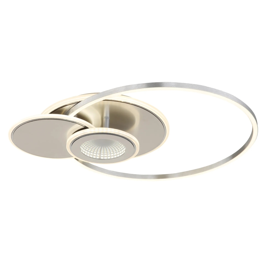 Globo - Dæmpbar LED loftlampe 24W/230V 2700-6500K 45x56 cm sølv + fjernbetjening