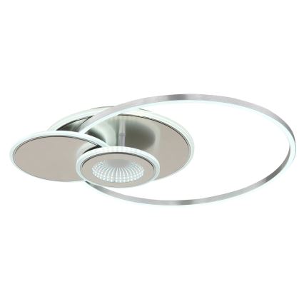 Globo - Dæmpbar LED loftlampe 24W/230V 2700-6500K 45x56 cm sølv + fjernbetjening