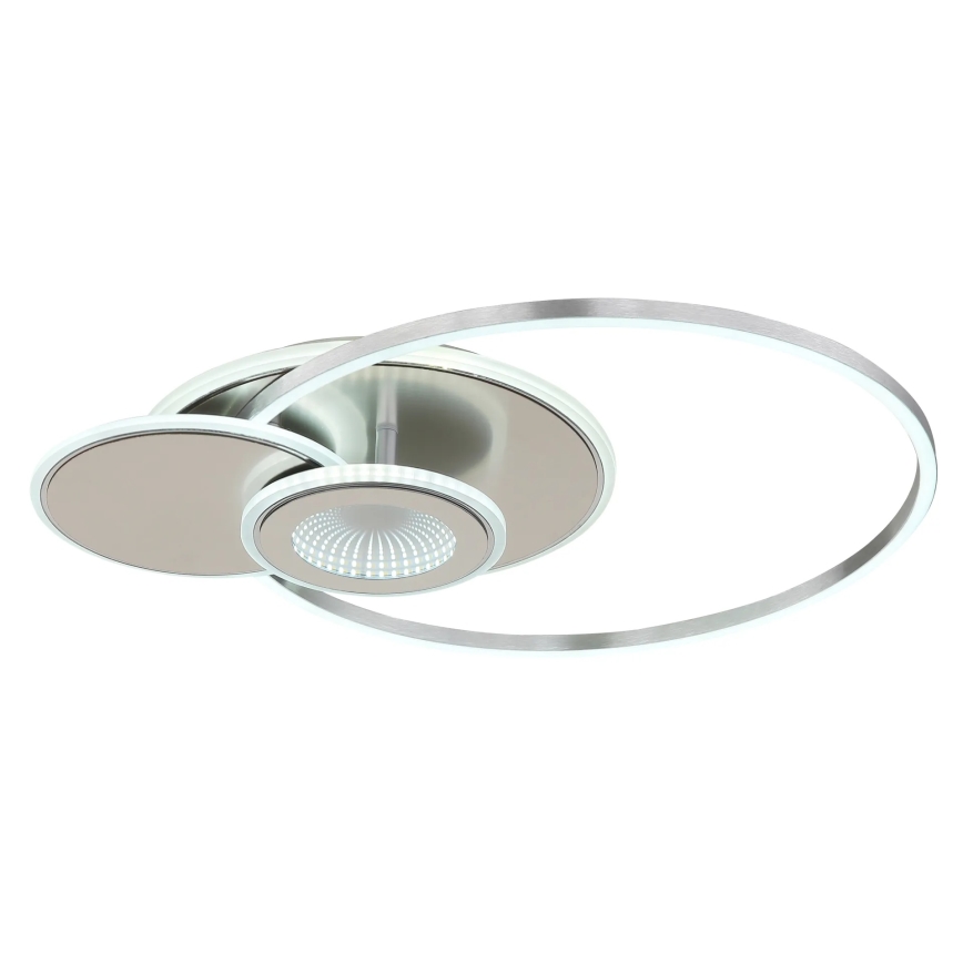 Globo - Dæmpbar LED loftlampe 24W/230V 2700-6500K 45x56 cm sølv + fjernbetjening