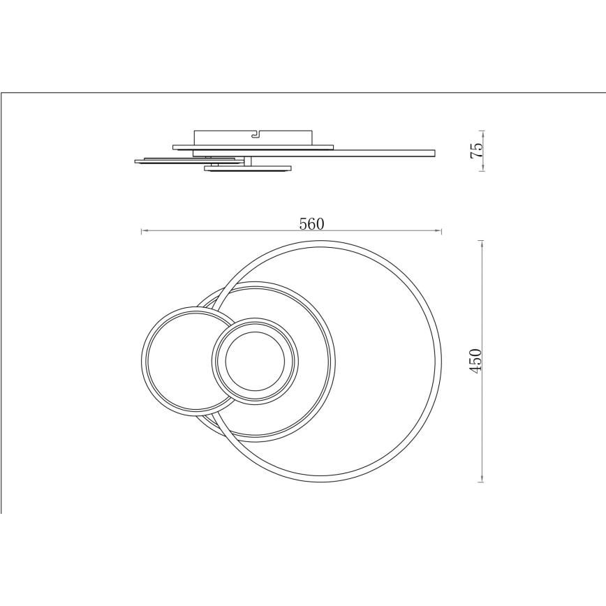 Globo - Dæmpbar LED loftlampe 24W/230V 2700-6500K 45x56 cm sølv + fjernbetjening