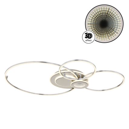 Globo - LED-dæmpbar loftlampe LED/36W/230V 2700-6500K sølv + fjernbetjening