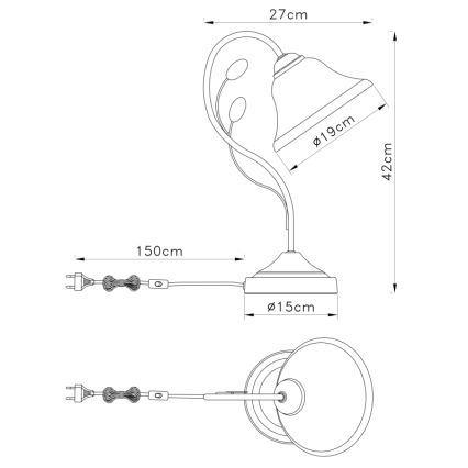 Globo - Bordlampe 1xE27/60W/230V