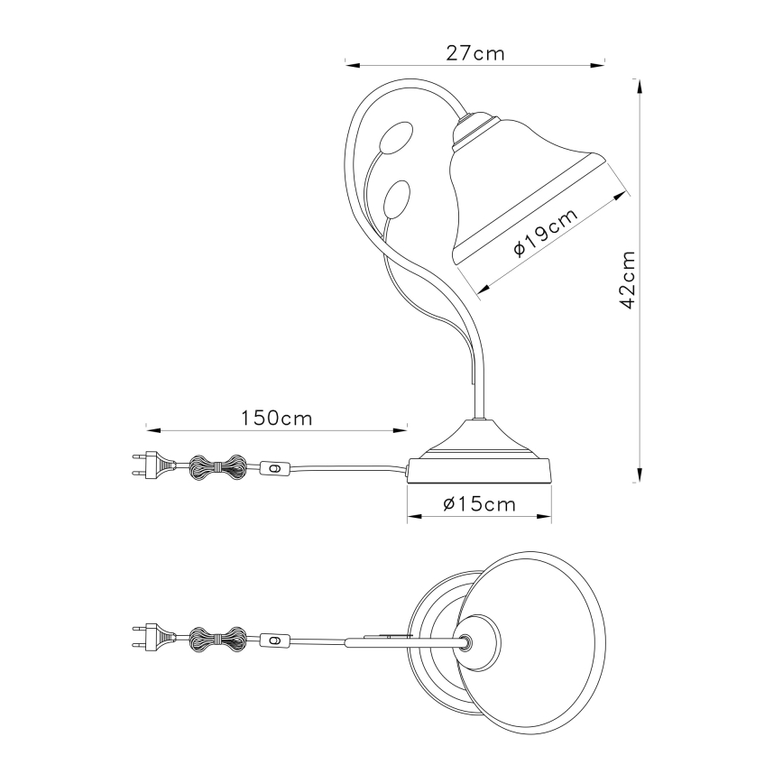 Globo - Bordlampe 1xE27/60W/230V