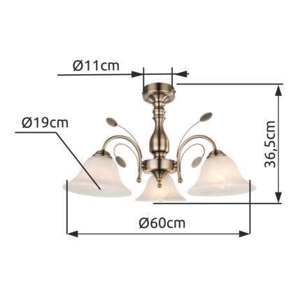Globo - Lofts lys 3xE27/60W/230V