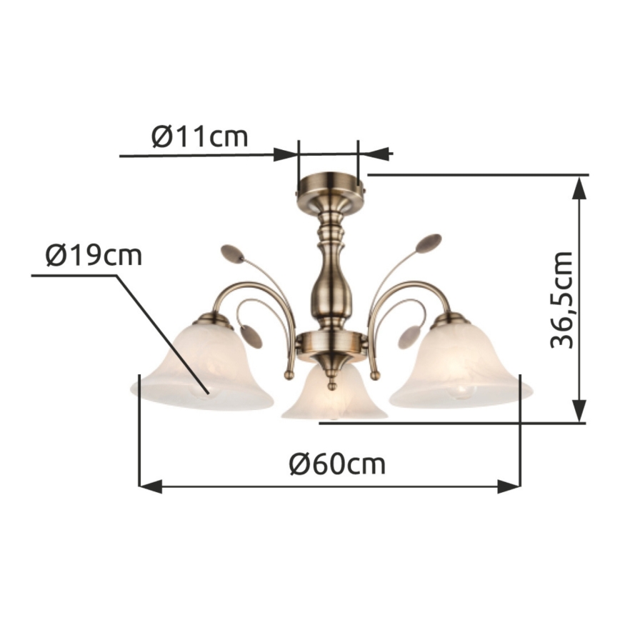 Globo - Lofts lys 3xE27/60W/230V