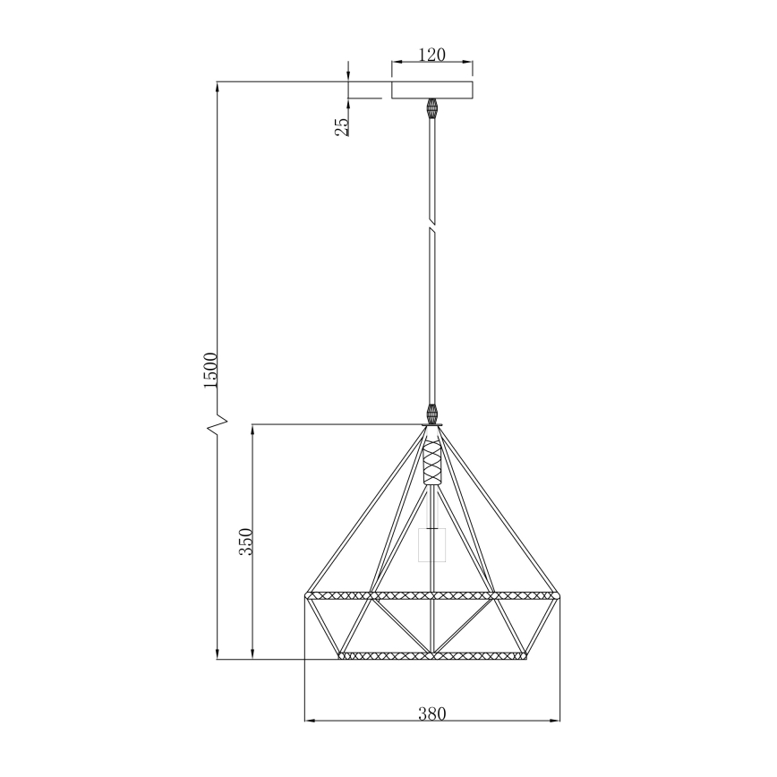 Globo - Lysekrone i en snor 1xE27/60W/230V