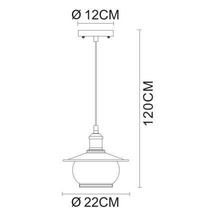 Globo - Pendel 1xE27/60W/230V