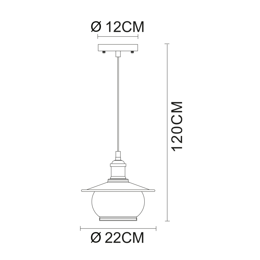 Globo - Pendel 1xE27/60W/230V